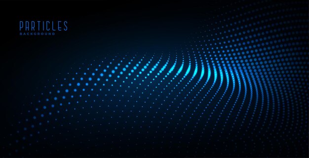 Fondo de tecnología digital de onda de partículas brillantes