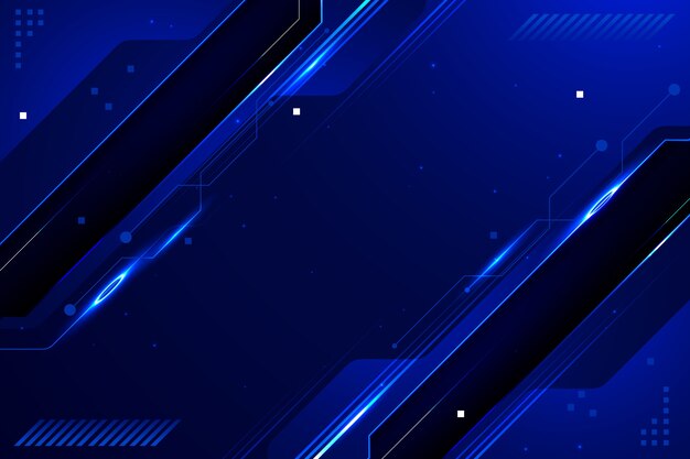 Fondo de tecnología dinámica azul degradado