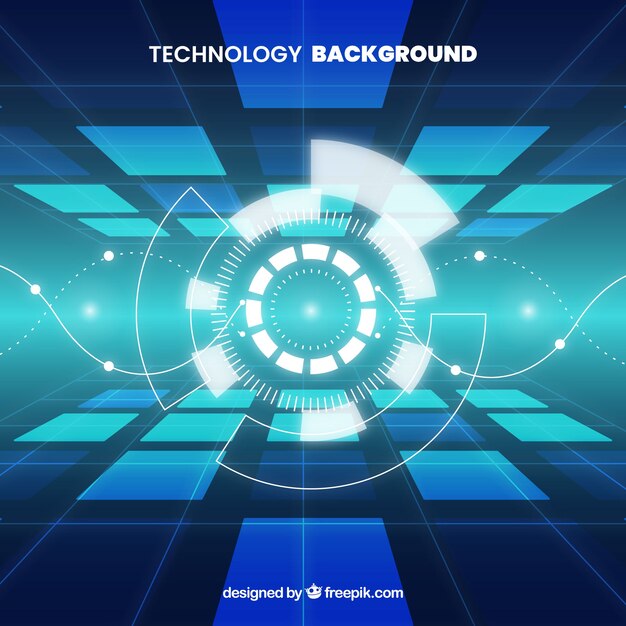 Fondo de tecnología en estilo abstracto