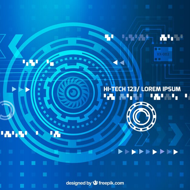 Fondo de tecnología en estilo abstracto