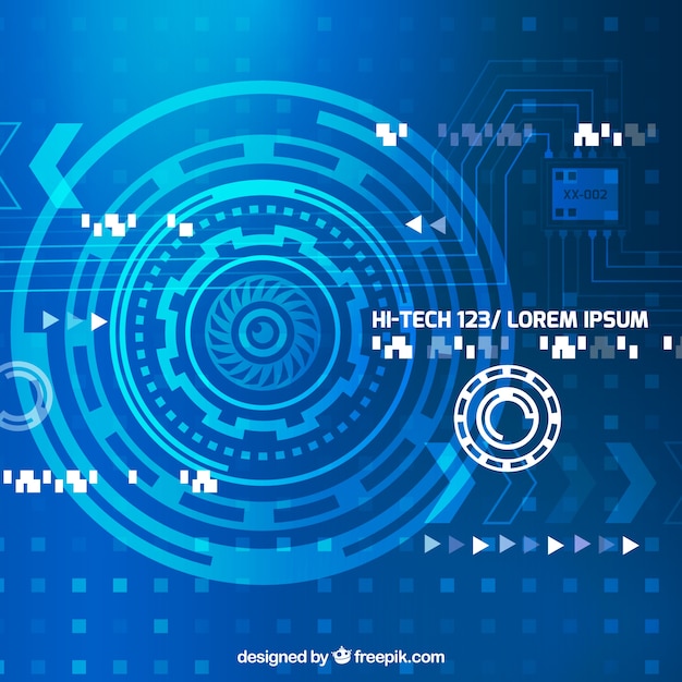 Fondo de tecnología en estilo abstracto