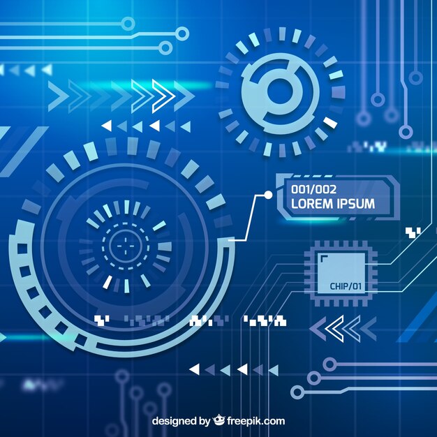 Fondo de tecnología en estilo abstracto