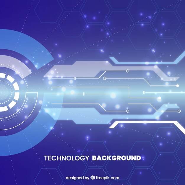 Fondo de tecnología en estilo abstracto