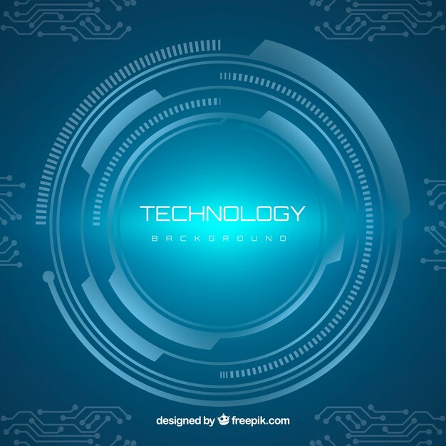 Fondo de tecnología con estilo circular