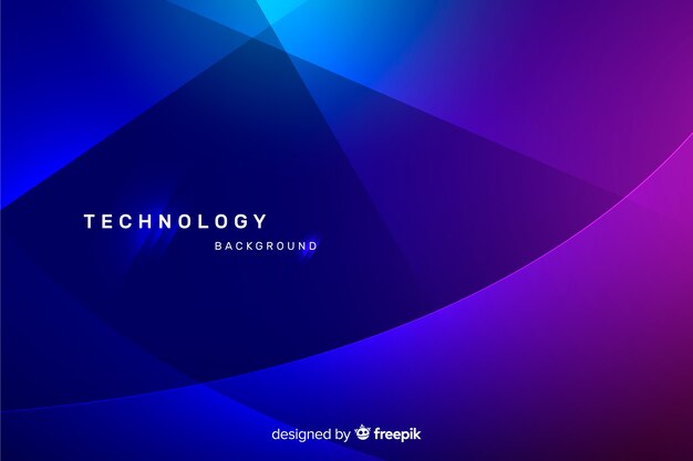 Fondo de tecnología con formas abstractas azules