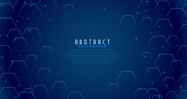 Fondo de tecnología con formas hexagonales