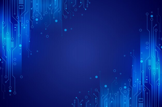 Fondo de tecnología futurista degradado azul