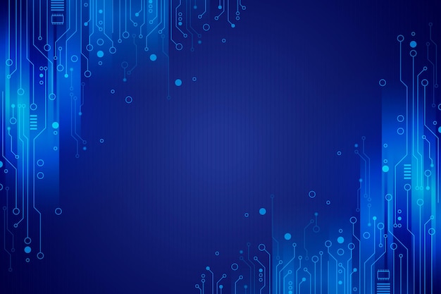 Fondo de tecnología futurista degradado azul