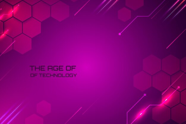 Fondo de tecnología geométrica púrpura