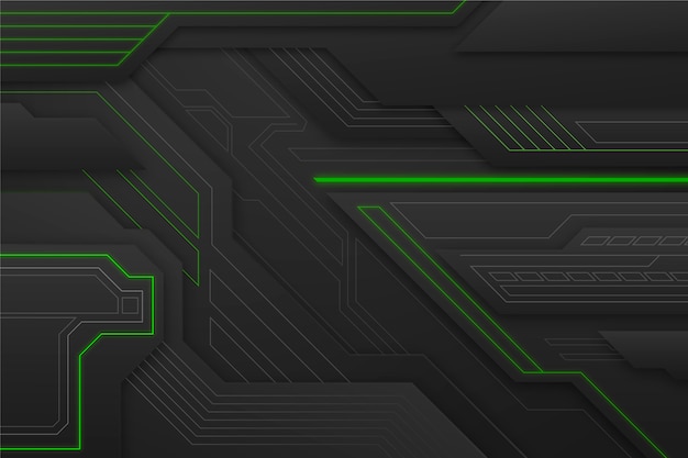 Fondo de tecnología de gradiente negro abstracto