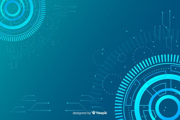 Fondo de tecnología con hud abstracto