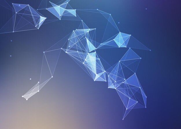 Fondo de tecnología moderna con un diseño de baja poli