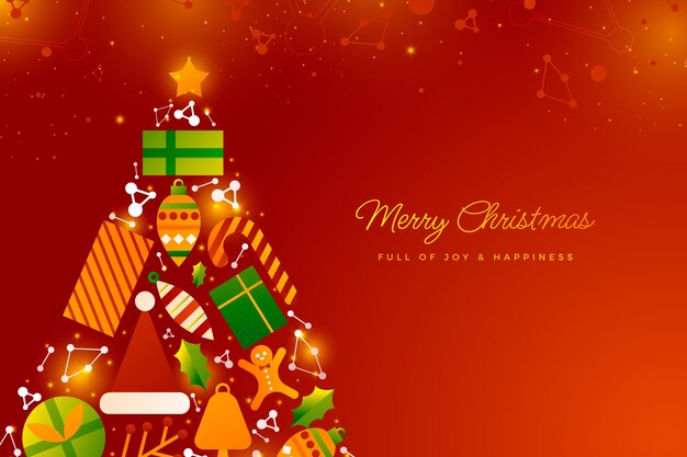 Fondo de tecnología de navidad degradado