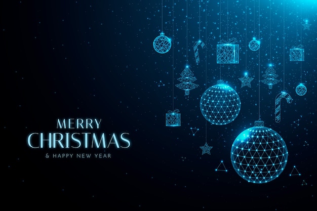 Fondo de tecnología de navidad degradado