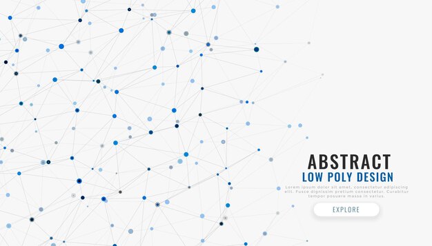 Fondo de tecnología de puntos y líneas de conexión de red