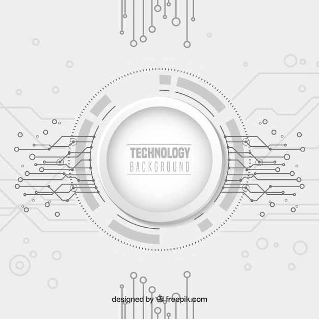Fondo de tecnología con puntos y líneas