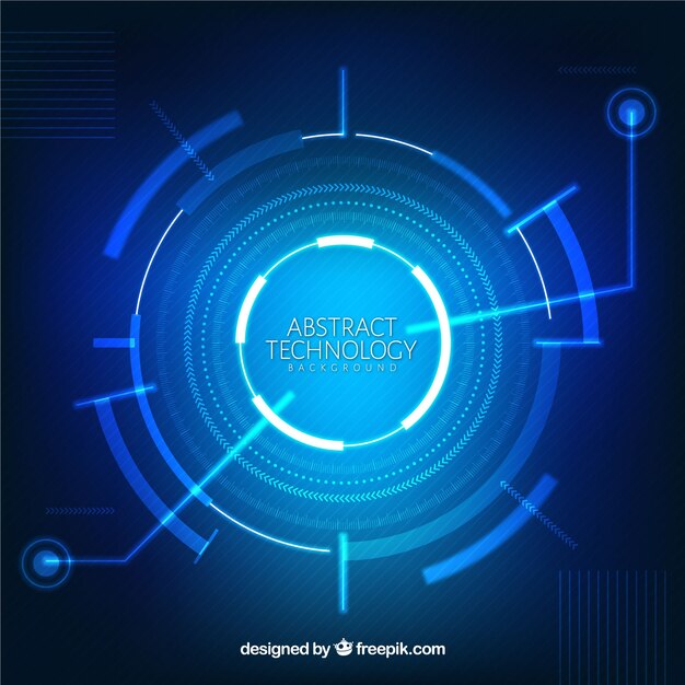 Fondo de tecnología con puntos y líneas