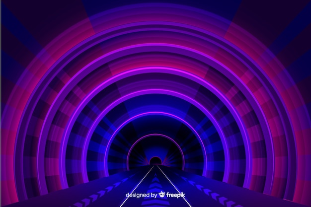 Fondo de la tecnología realista del túnel de luz