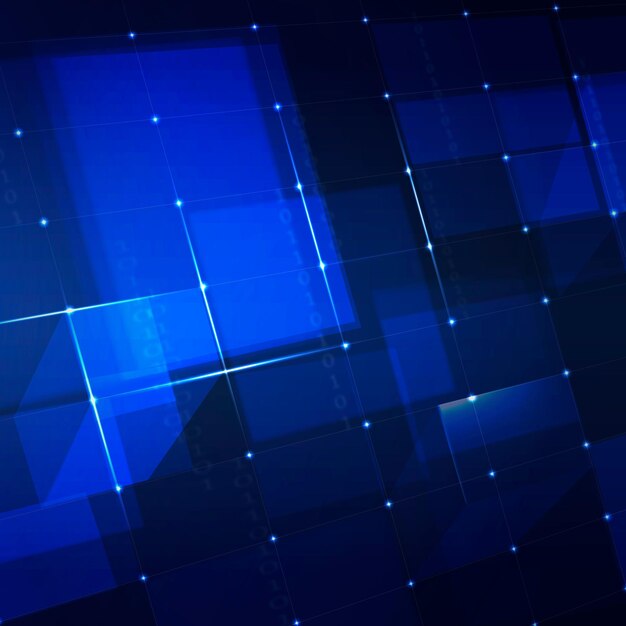 Fondo de tecnología de redes futurista en tono azul