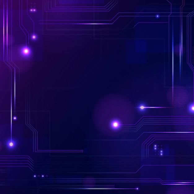 Fondo de tecnología de redes futurista en tono morado