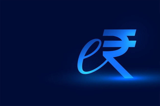 Fondo de tecnología de símbolo de erupee indio virtual para pago digital