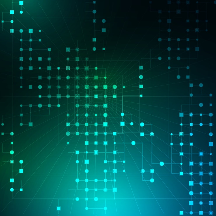 Vector gratuito fondo de tecnología verde abstracto