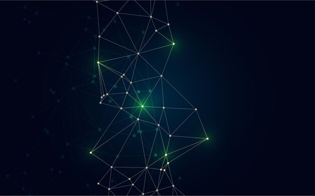 Fondo de tecnología verde Fondo de plantilla de iluminación creativa Ilustración vectorial