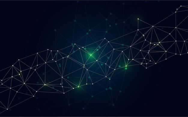 Fondo de tecnología verde Fondo de plantilla de iluminación creativa Ilustración vectorial