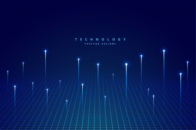 Vector gratuito fondo de tecnología de visualización de datos grandes