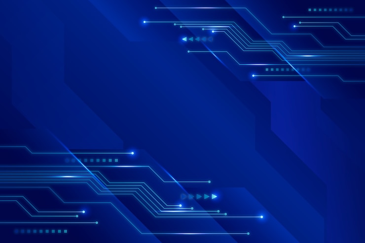 Vector gratuito fondo tecnológico azul abstracto