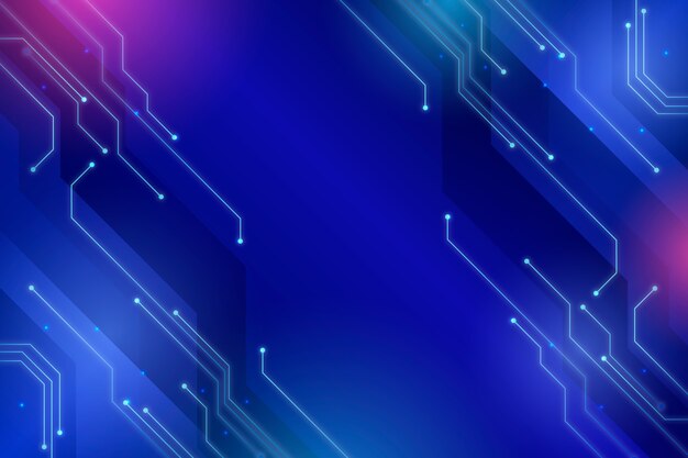 Fondo tecnológico azul abstracto