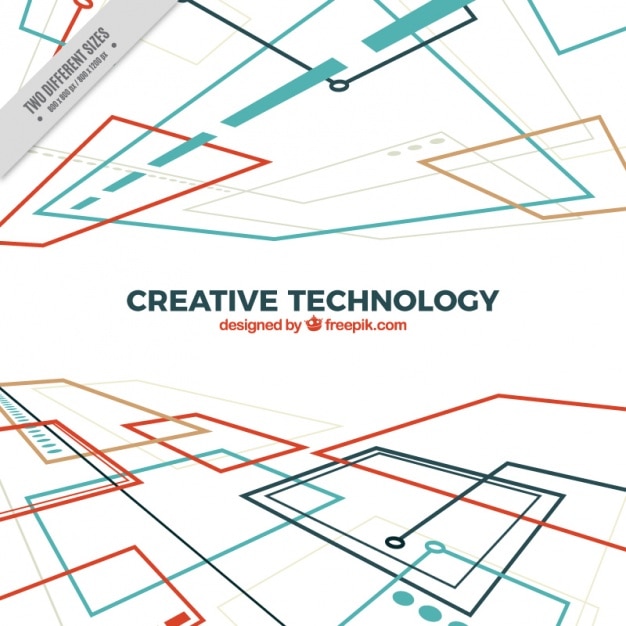 Vector gratuito fondo tecnológico con circuitos en perspectiva