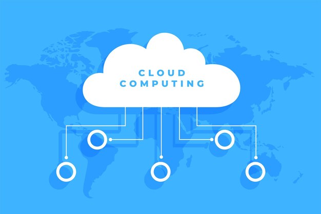 Fondo tecnológico de computación en nube global futurista para la información cibernética