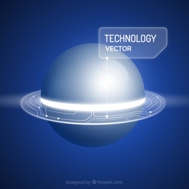Fondo tecnológico con una esfera