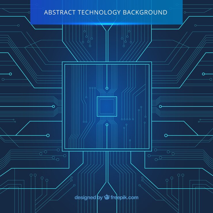 Vector gratuito fondo tecnológico en estilo abstracto