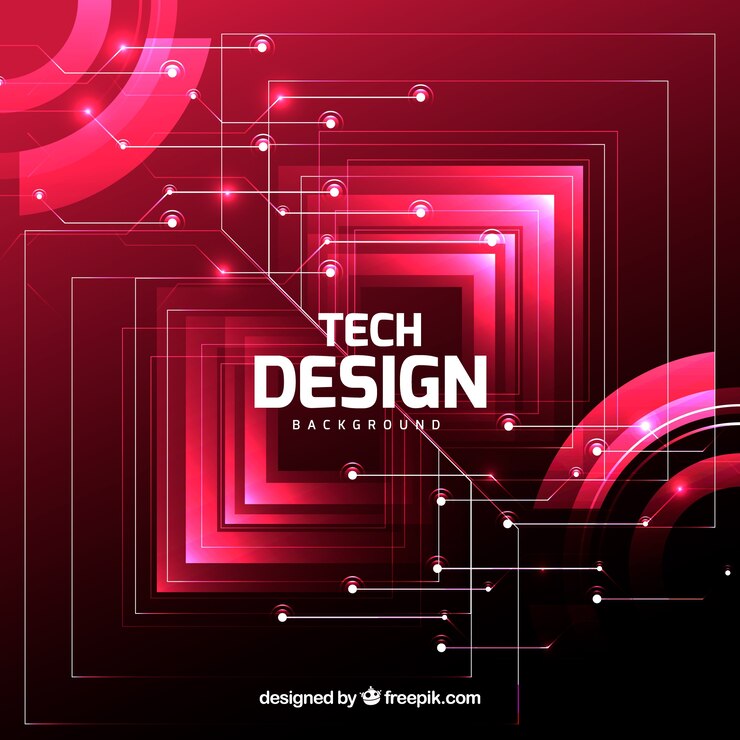 Vector gratuito fondo tecnológico en estilo abstracto