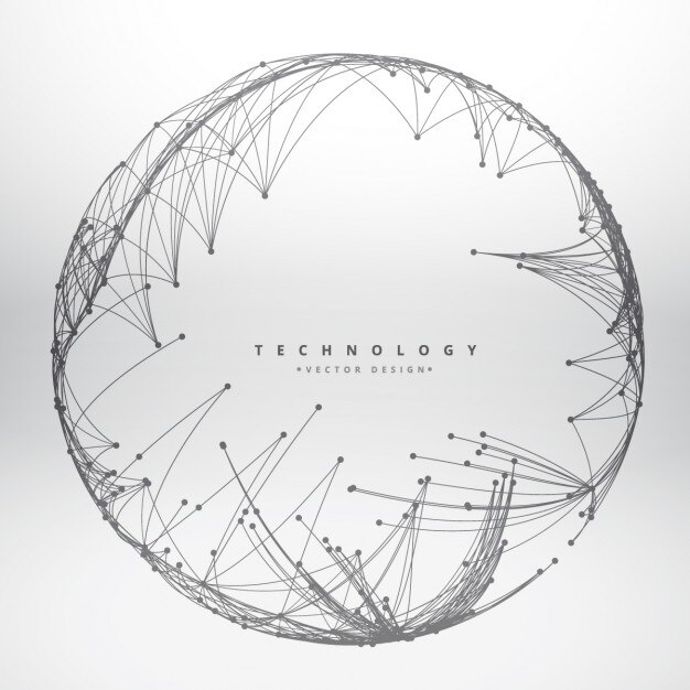Fondo tecnológico hecho con una  malla circular