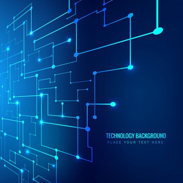 Fondo tecnológico con líneas azules