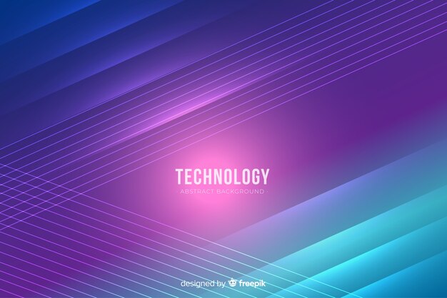 Fondo tecnológico luces de neón realistas