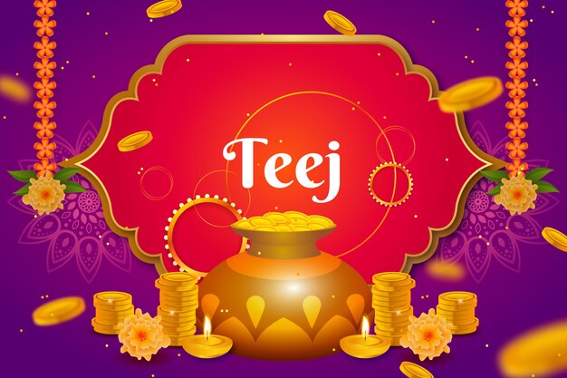 Fondo de teej degradado con flores y maceta
