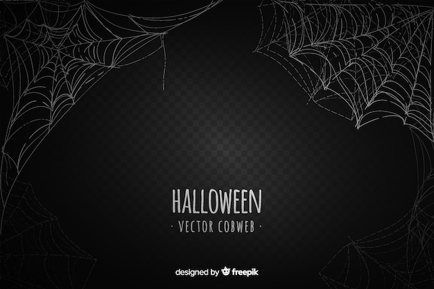 Vector gratuito fondo de telaraña de halloween