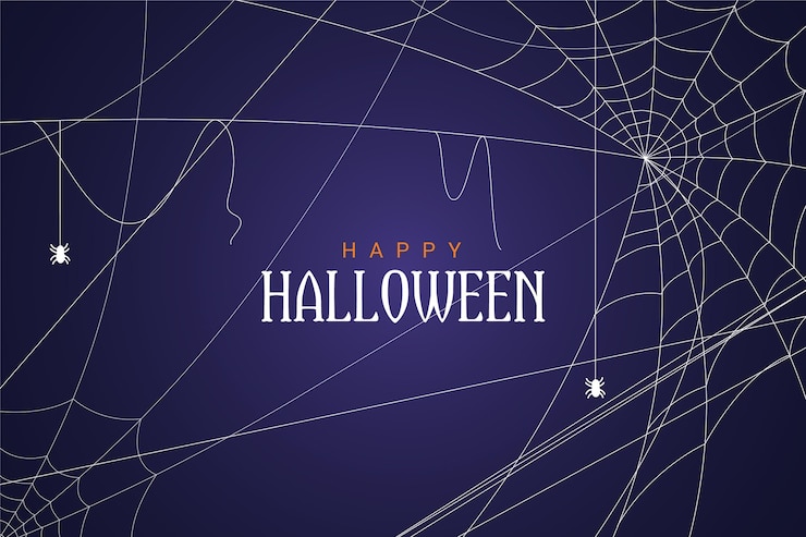 Vector gratuito fondo de telaraña de halloween