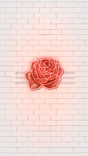 Fondo de teléfono móvil rosa neón rojo