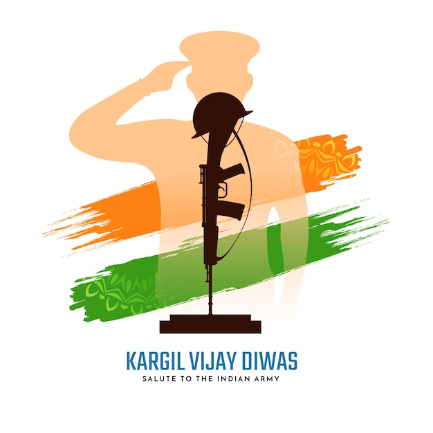 Fondo del tema de la bandera india de la celebración de kargil vijiay diwas