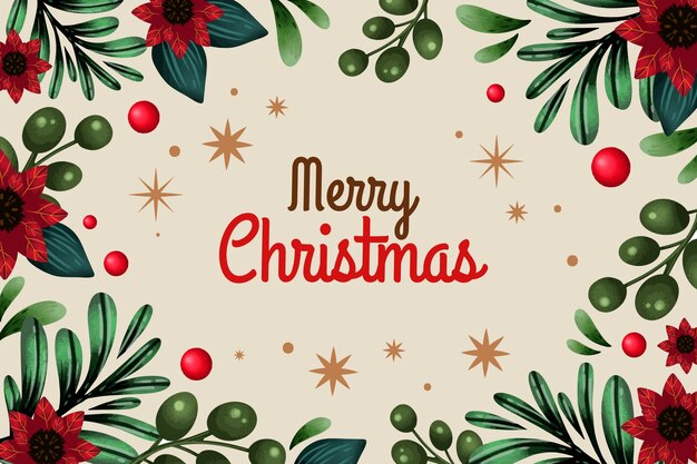 Fondo de temporada de navidad acuarela