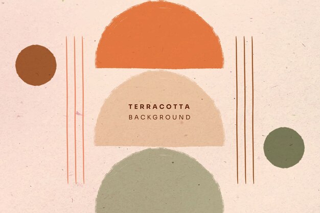 Fondo terracota dibujado a mano