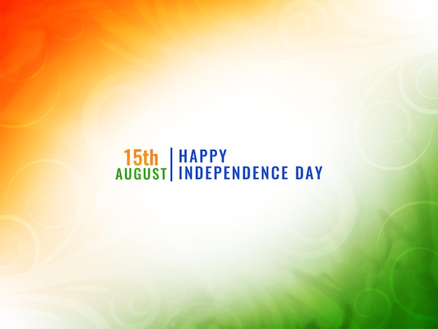 Fondo de textura de acuarela de saludo de celebración del día de la independencia india