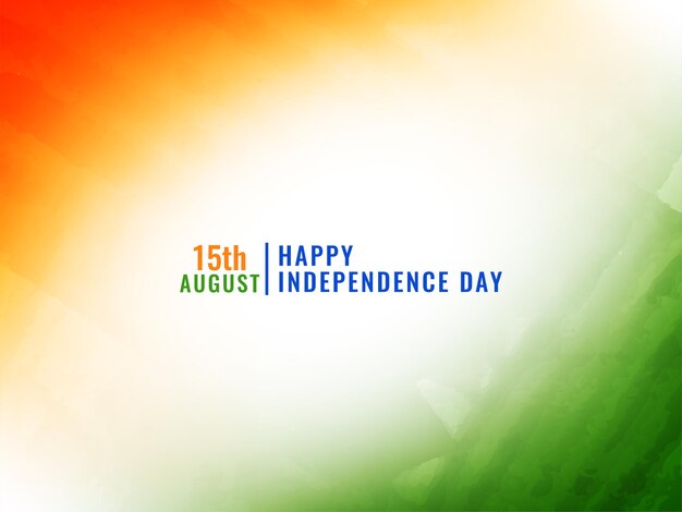 Fondo de textura de acuarela de tema tricolor del día de la independencia india