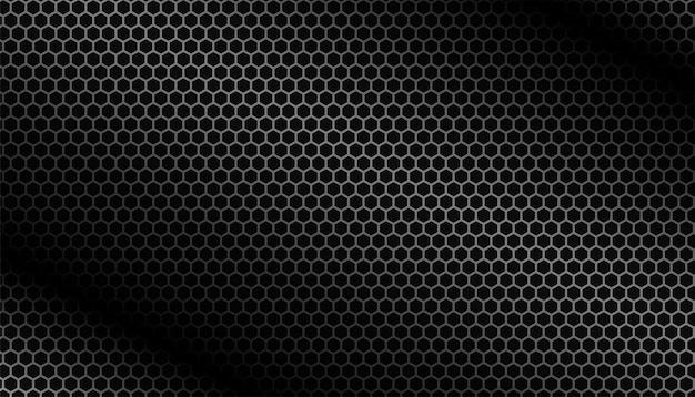 Fondo de textura de fibra de carbono hexagonal negro brillante