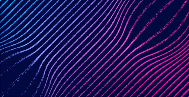 Fondo de textura de líneas de partículas iluminadas digitales